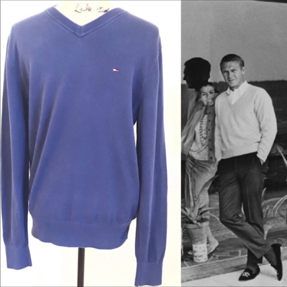 Tommy Hilfiger Pima Cotton V Neck Sweater Mens M